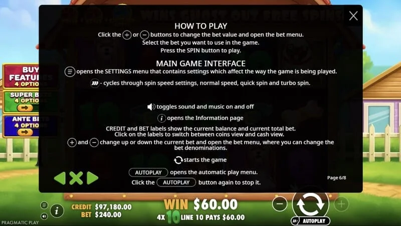 The Big Dog House - consejo de «Cómo jugar»